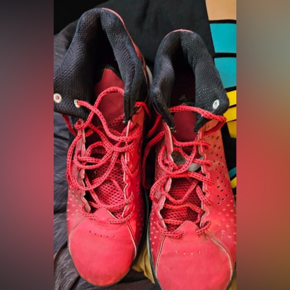 Red Adidas High tops